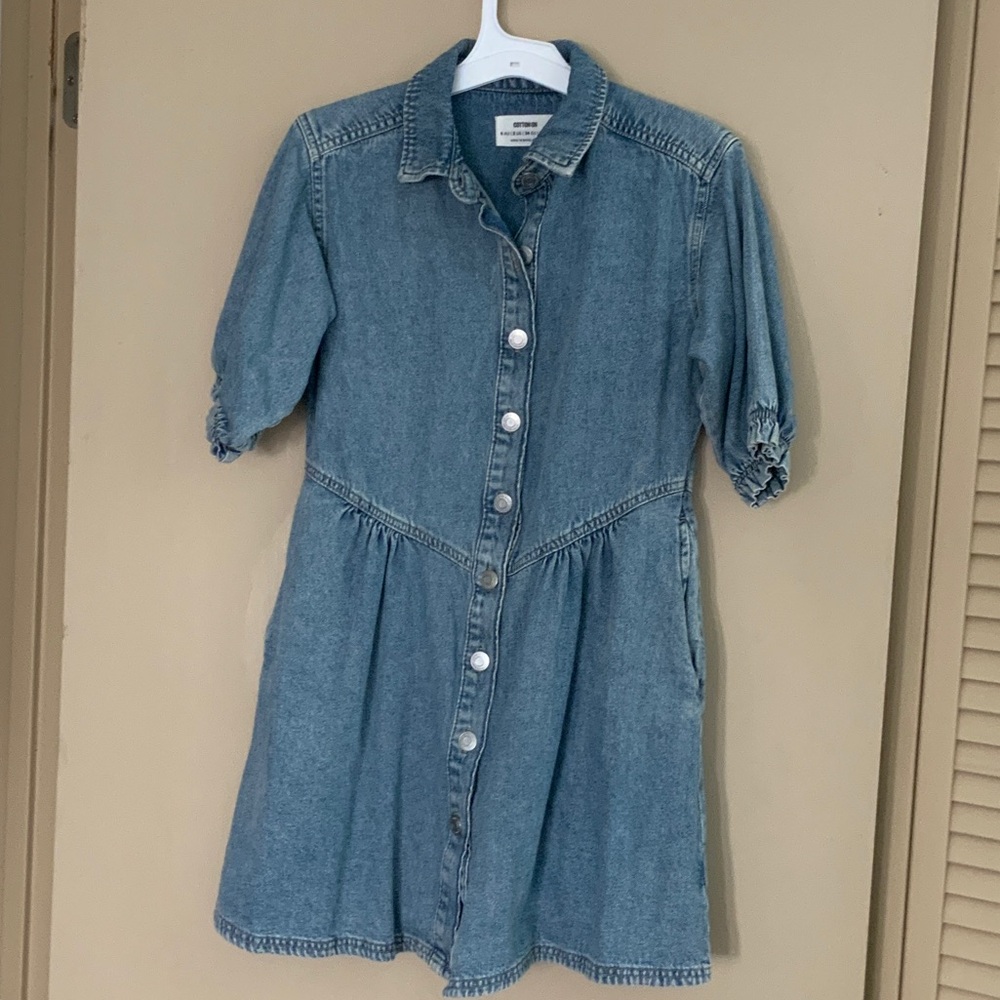 Cotton On Blue Denim Babydoll Dress